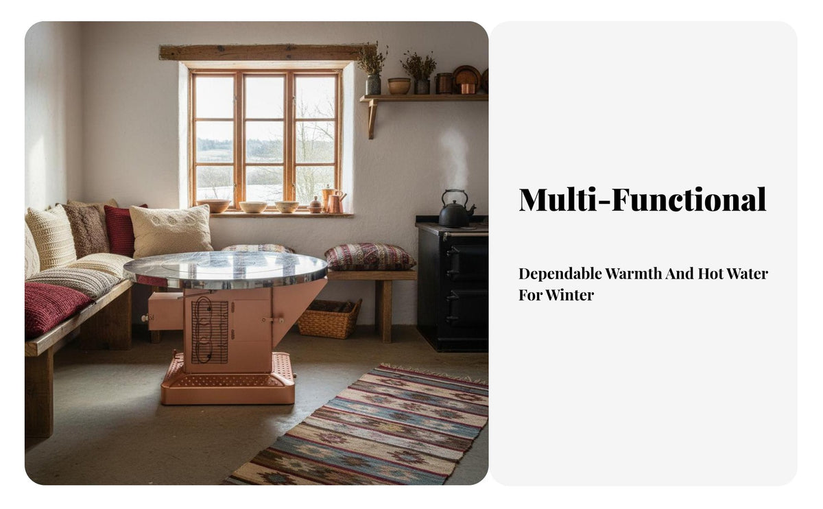 Wood Burning Heating Stove, Rural Home Indoor Heater, double combustible Wood, Thick Stainless Steel, Winter Use