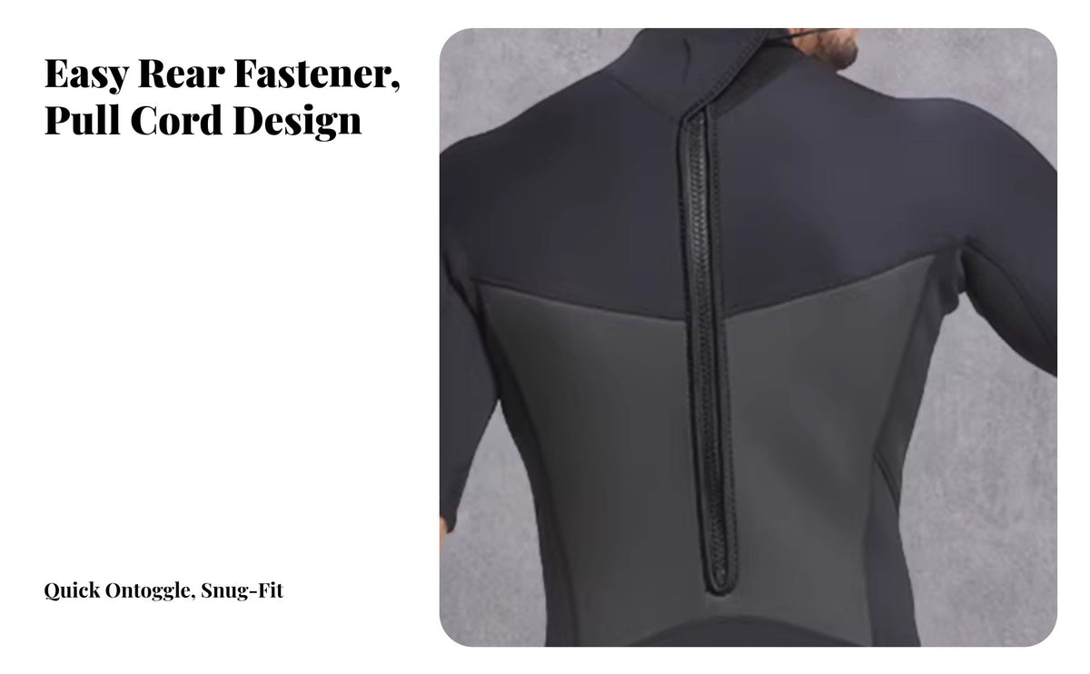 Wetsuit, 3mm Thickened Full torso, Thermal, Sun Protection, Anti-Jellyfish, Men's single-Piece for Winter Diving, Snorkeling, Surfing