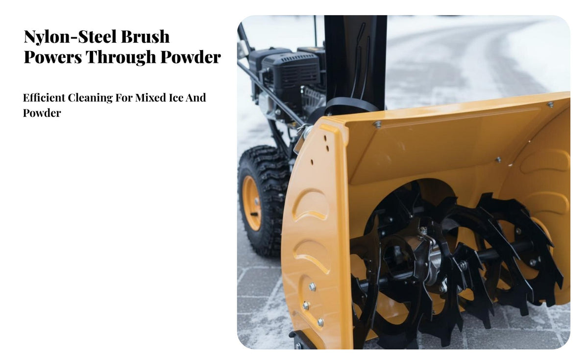 winter maintenance tool, Hand-Push Small winter Removal Machine, Outdoor path Surface, Multi-Function