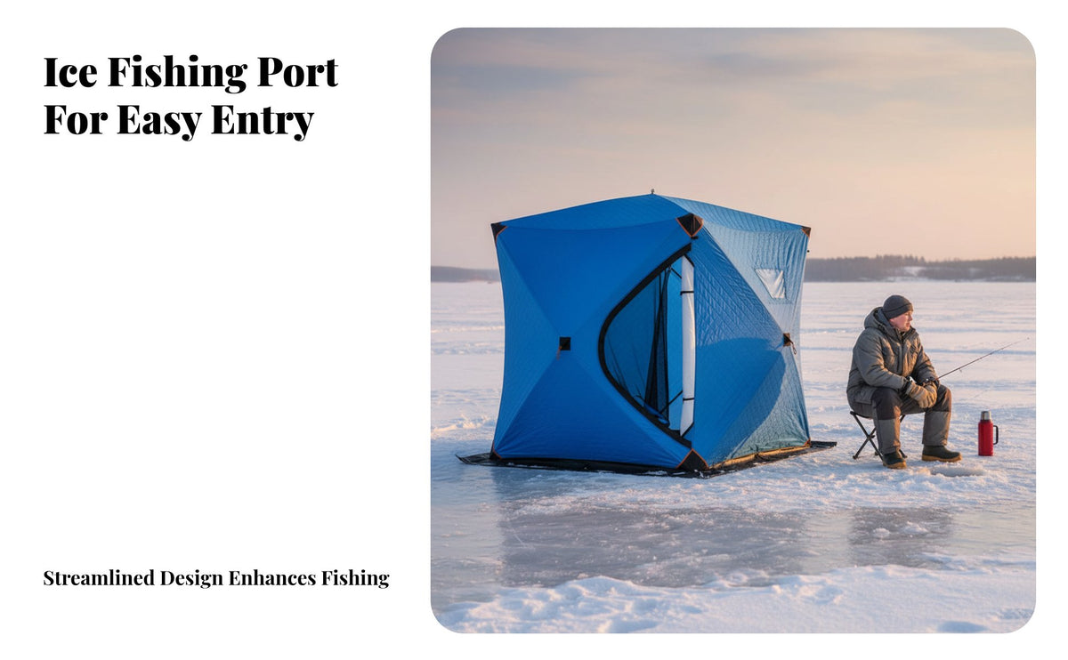 Ice Fishing Tent, Winter Thickened Insulated Shelter, Windproof Cold-Resistant, Automatic Setup, Multiple hues