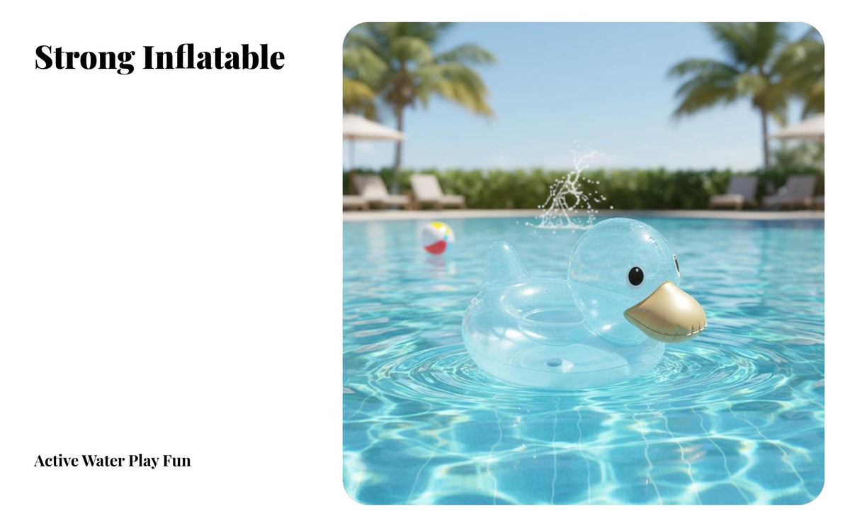 Kids float Ring, Inflatable quacker Underarm Float, Anti-Rollover, Transparent infant Pool Tube