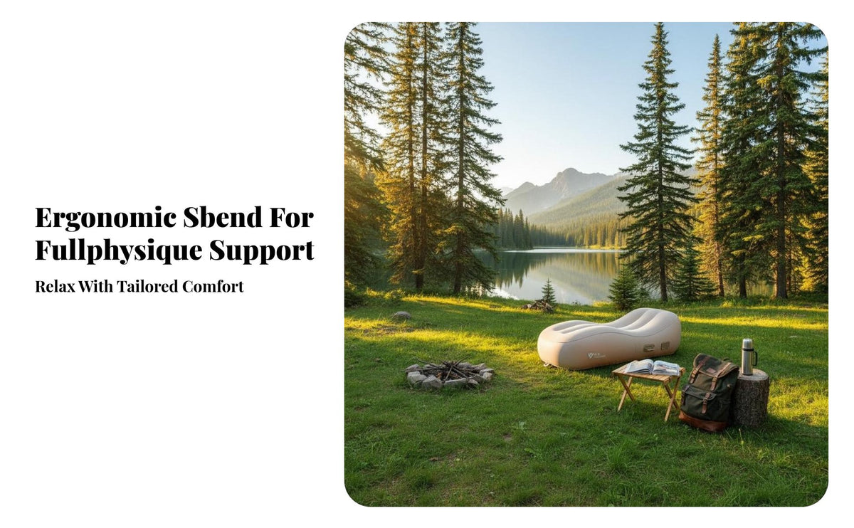 Outdoor Inflatable Sofa, Portable Air Mattress, Automatic Pump, Camping, Lazy Lounger, Office Nap