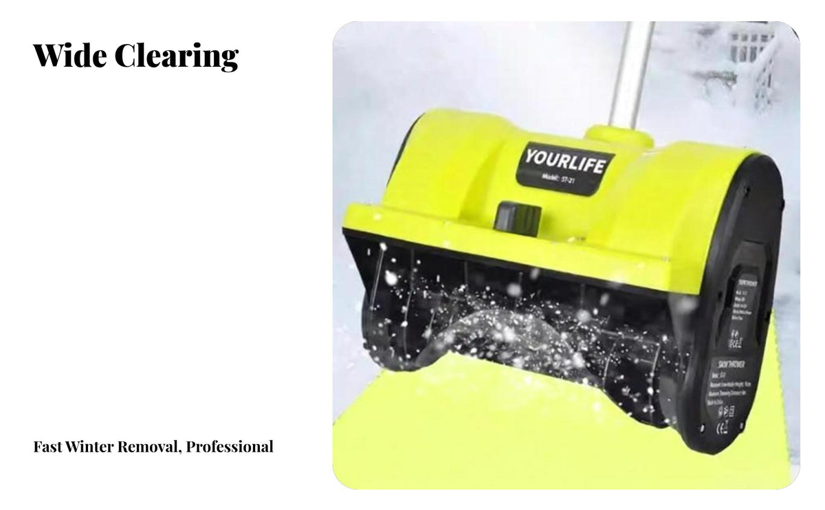 Cordless Electric winter debris remover, Multifunctional Small winter Sweeper, 26cm Clearing Width, Home School path Use
