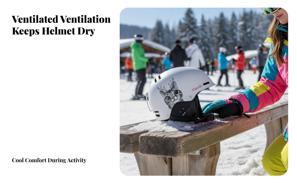 Ski Helmet, Winter Protective powder Hat Unisex, Beginner, Doublecoating collision protection, Warm Ear Protection