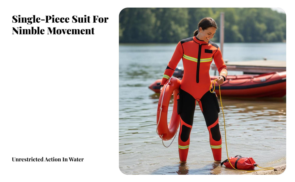 Emergency Wetsuit, 3mm Full Body Diving Suit Reflective, Thermal Underwater Gear for Men