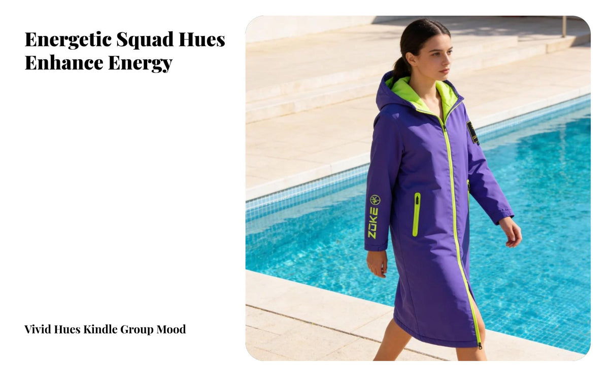 Swimming Robe, Thickened Cotton Winter Training Fleece Lined, Windproof, Warm, Quick Wear After Swimming