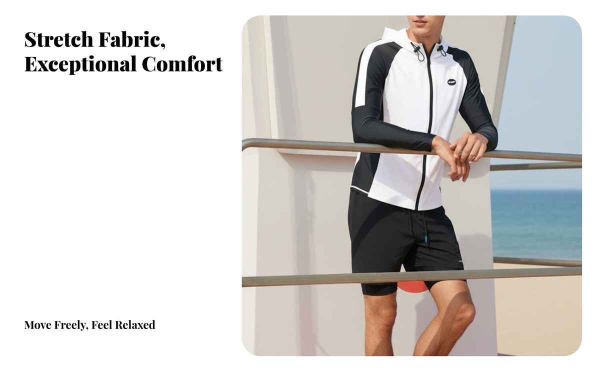 Men's Diving Suit, Quick-Dry aquaticwear, Long Sleeve Rash Guard, UPF50+ Sun Protection