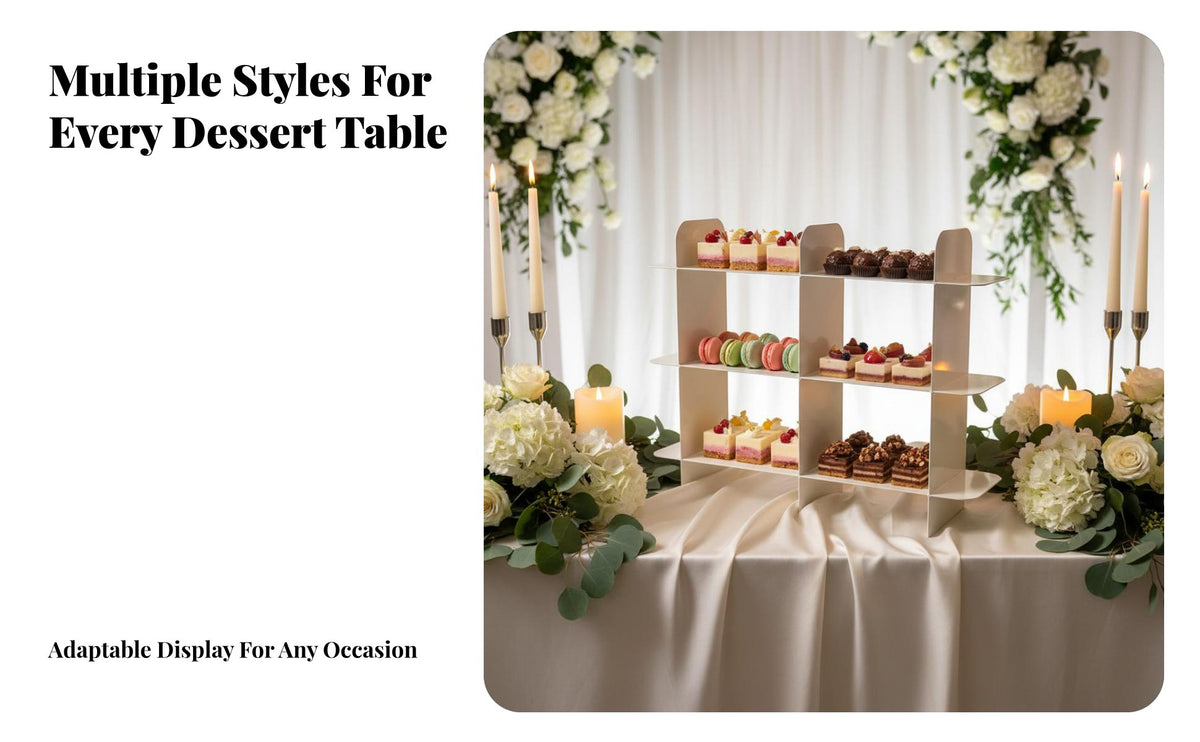 Cream Style Dessert Tray, Iron Cake Stand, Minimalist Display Rack, Wedding Table Decor, Festive Accessory