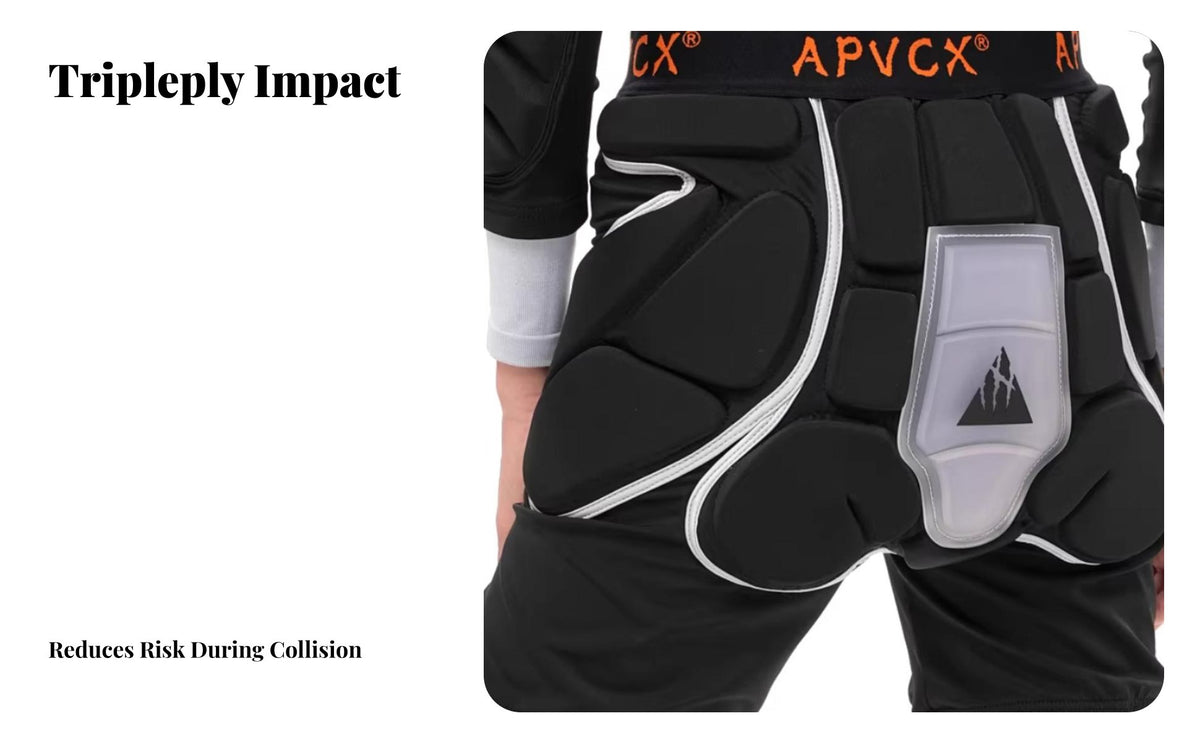Ski Protective Gear Set, pelvic Pad, Knee Pad, Elbow Pad, impact absorption Resistant, Padded Shorts, Inner Wear, Unisex
