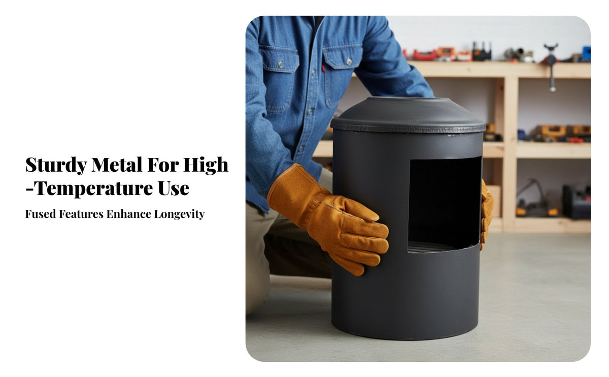 Gasification heater chamber, Retrofit Chimney Stove Insert, Metal Inner chamber, Multi-Size choices