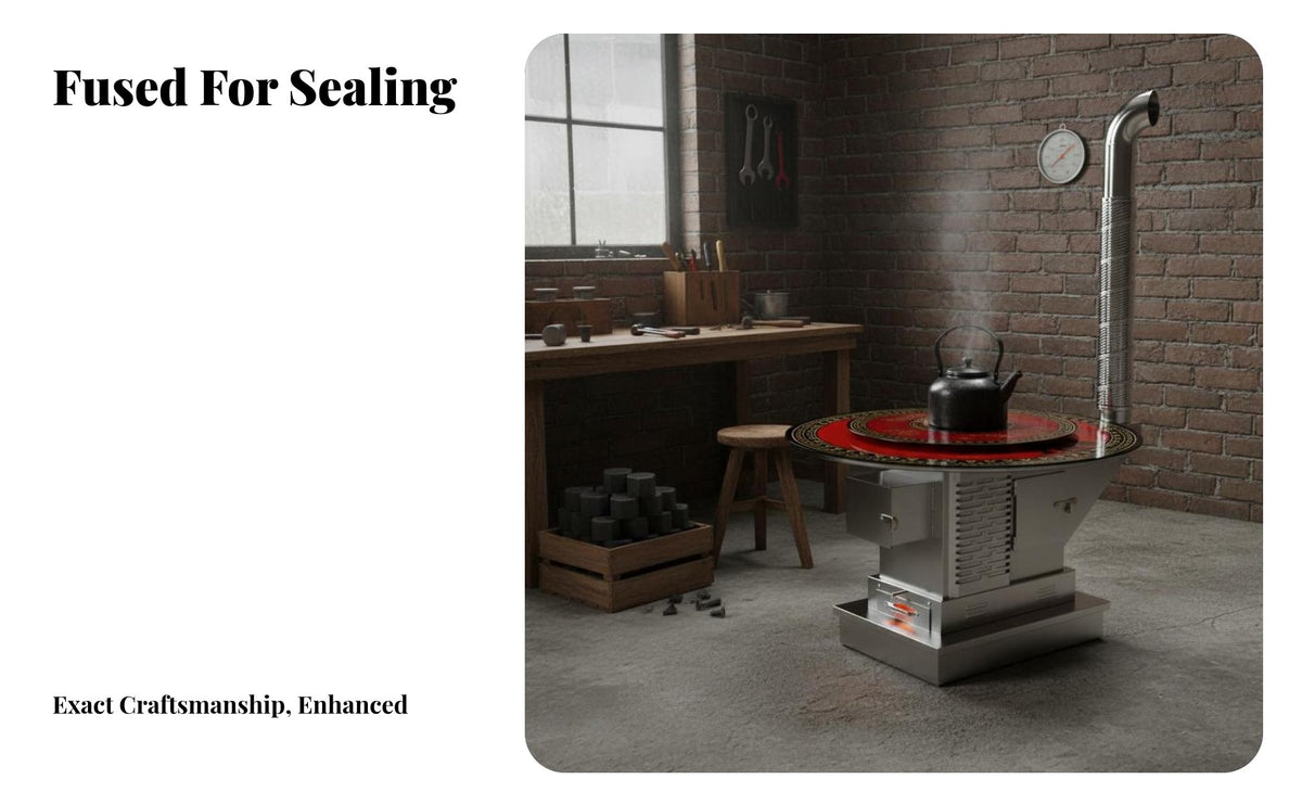 Stainless Steel Heating Stove, Thickened Indoor Smokeless Wood & Coal doubleUse, quick Heating