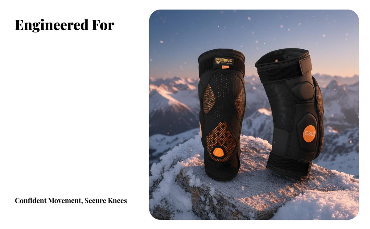 D3O Knee Pads, Unisex High-End Protective Gear, energy Absorption, Skiing, Extreme Sports