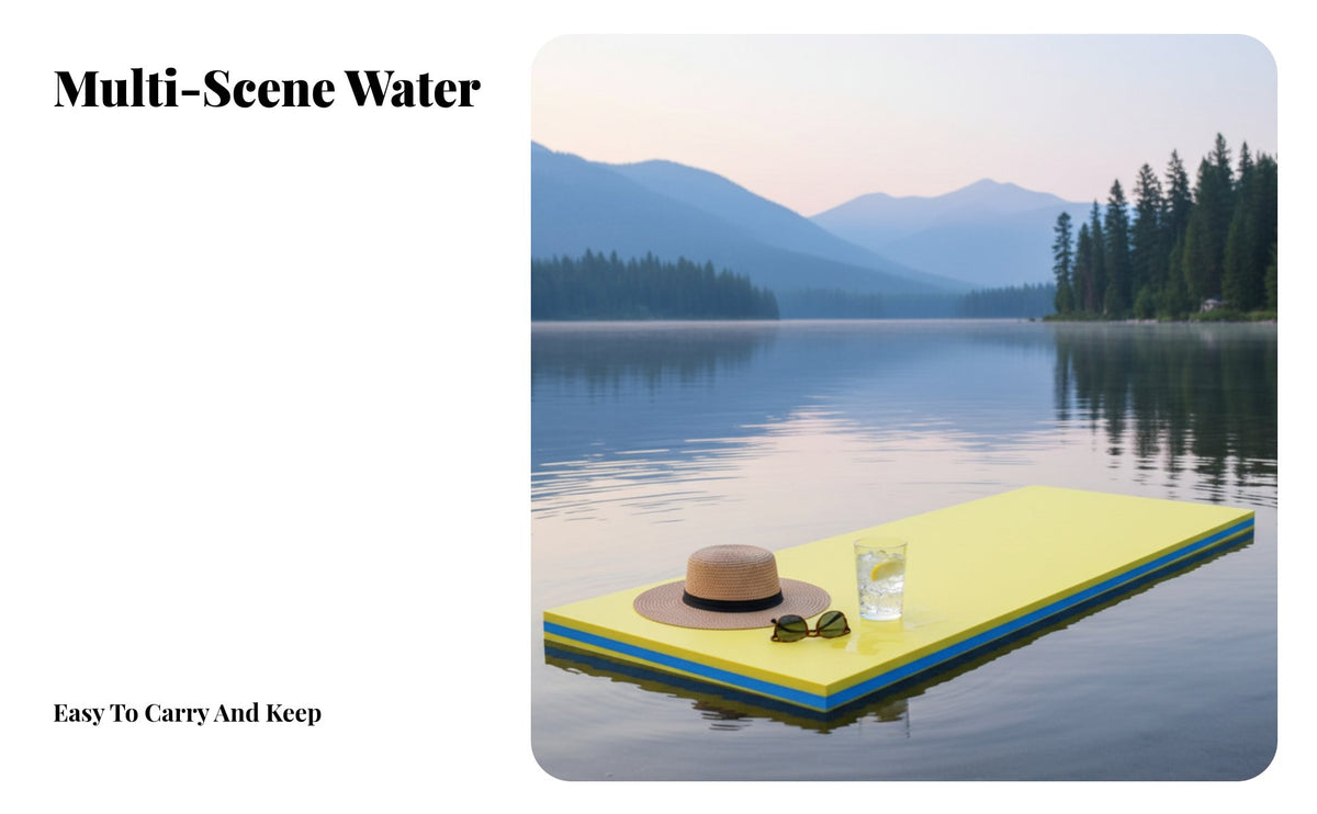 Foam Water Mat, Pool Float, Non-Inflatable, Multi-Person, Kids & Adults, Beach, Lake, Bright Colors