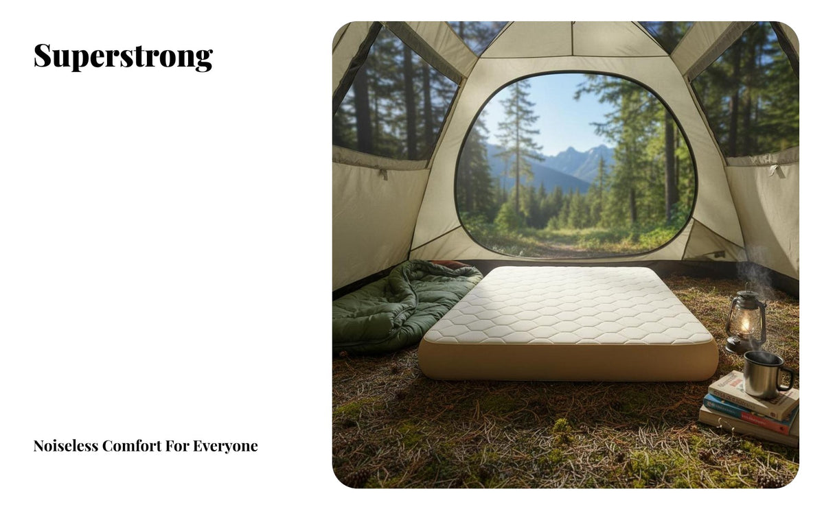 Inflatable Mattress, Thermoplastic Polyurethane Brushed Automatic Air Bed, Outdoor Camping, Adjustable Firmness