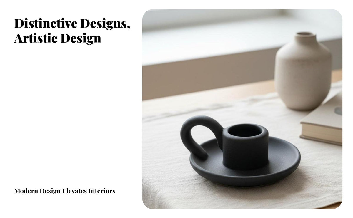 Nordic Ceramic Candle Holder, Minimalist Home Decor, INS Style, Photography Prop
