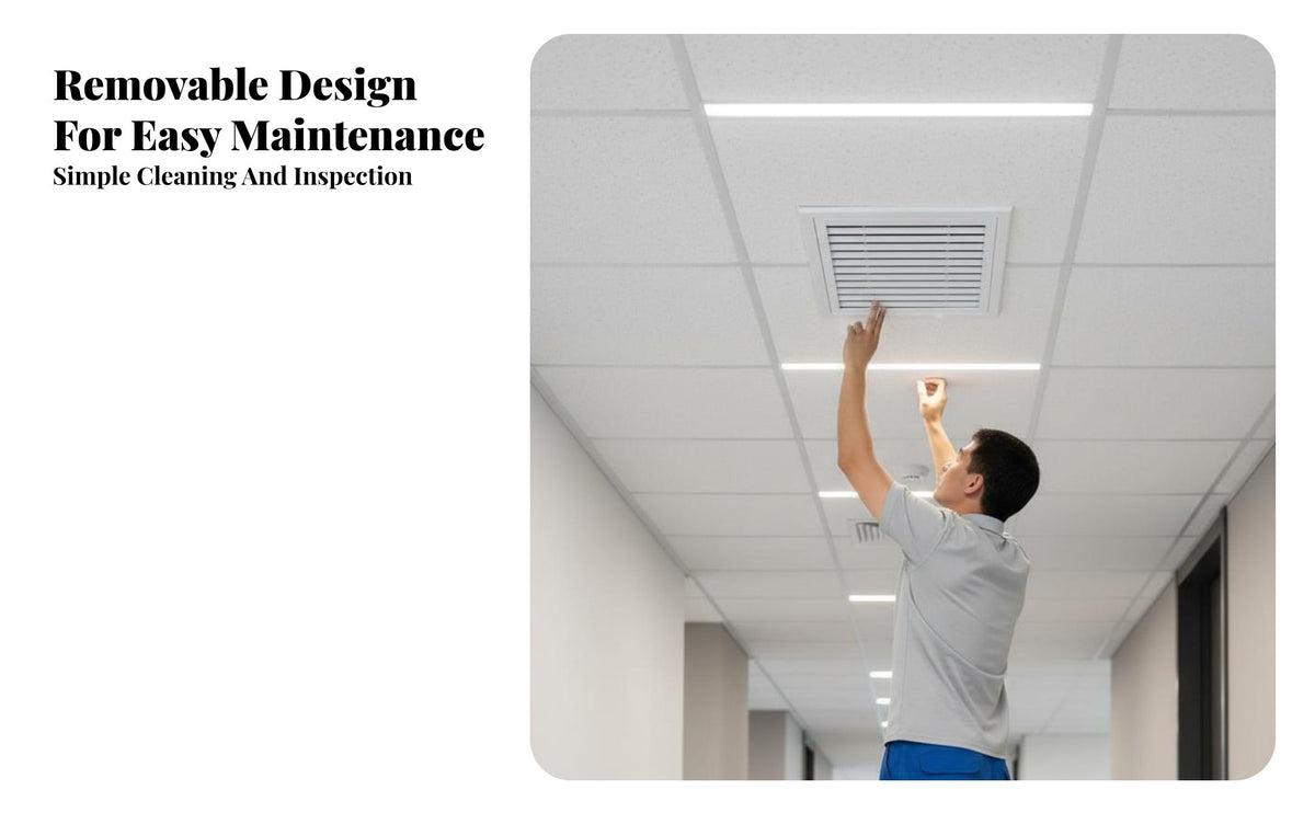 Ceiling Vent Grille, Return Air Louver Inspection Port, Decorative Cover, Removable Entry Panel
