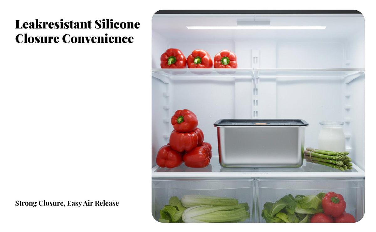 316 Stainless Steel Food Storage Container, Airtight Leakproof Lunch Box for Kitchen, Fridge, Outdoor