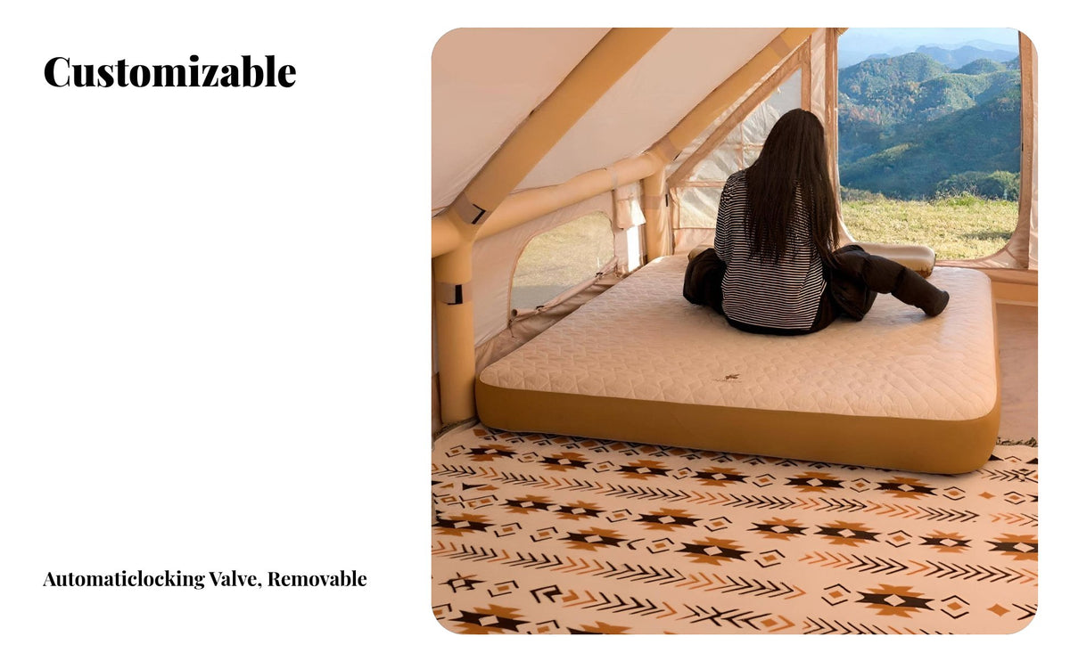 Inflatable Mattress, Outdoor Camping Air Bed, PVC, Portable, for Car and Home Use
