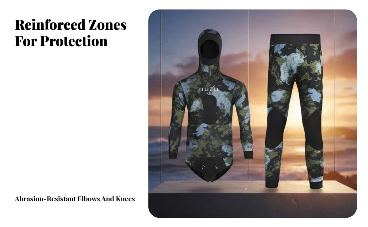 Spearfishing Wetsuit, 1.5mm/3mm/5mm, Two-Piece Thermal Insulation, Freediving Suit