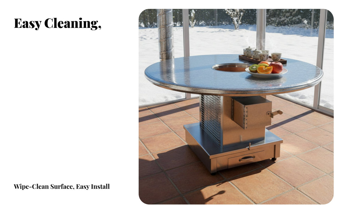 Indoor Heating Stove, Stainless Steel Multifunctional & Wood Burner, Smokeless Rural Home Use
