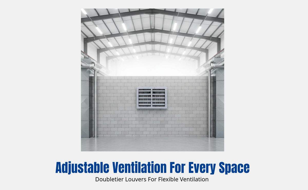 Square Louver Vent Outlet, Adjustable Plastic Steel, Commercial Air Conditioner, Double Layer, Air Circulation, Durable