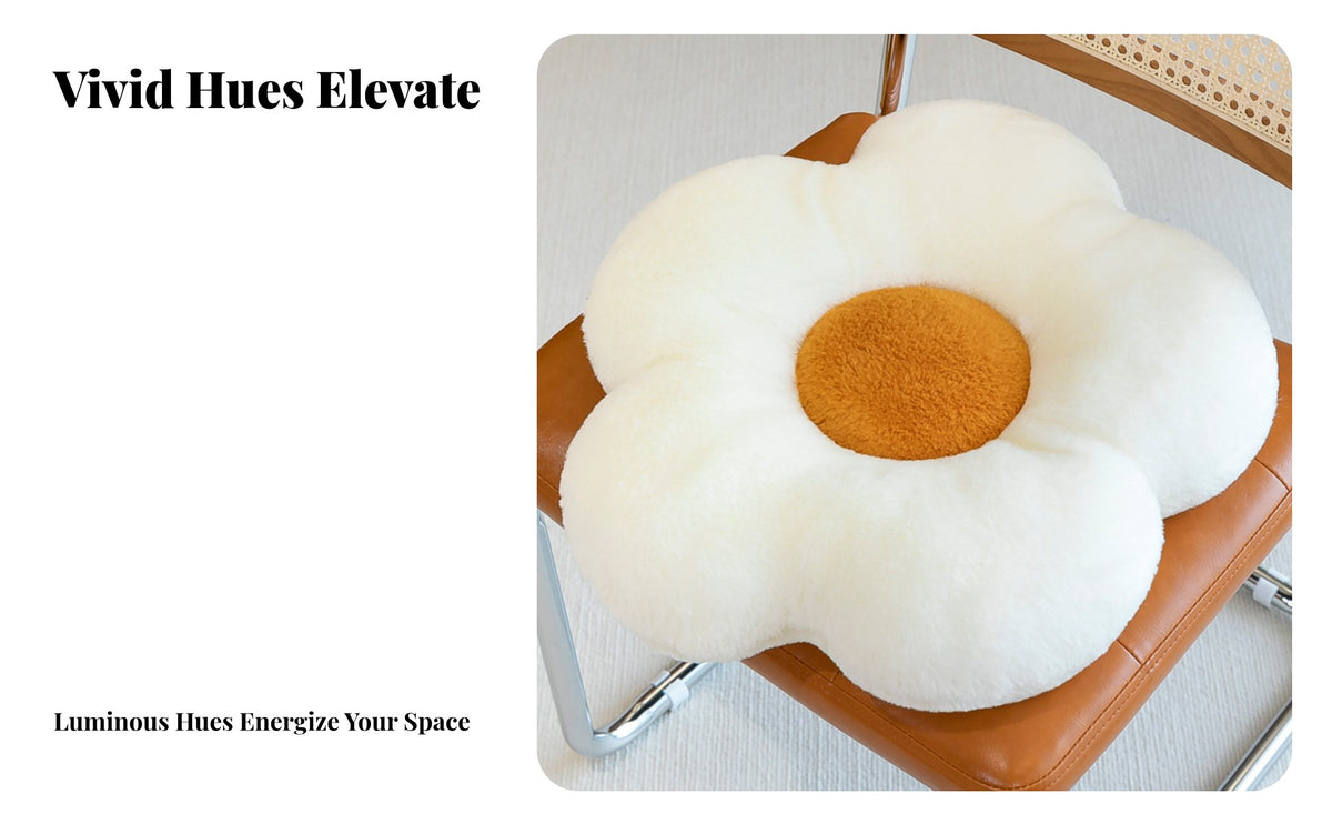 Sunshine Bloom Plush Pillow, Cute Car Decor, Pane Pillow, Multi-Use Throw for Youth