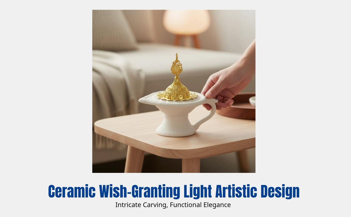 Modern Ceramic Incense Burner, Handheld Genie Lamp, Home Decor, Event Holder