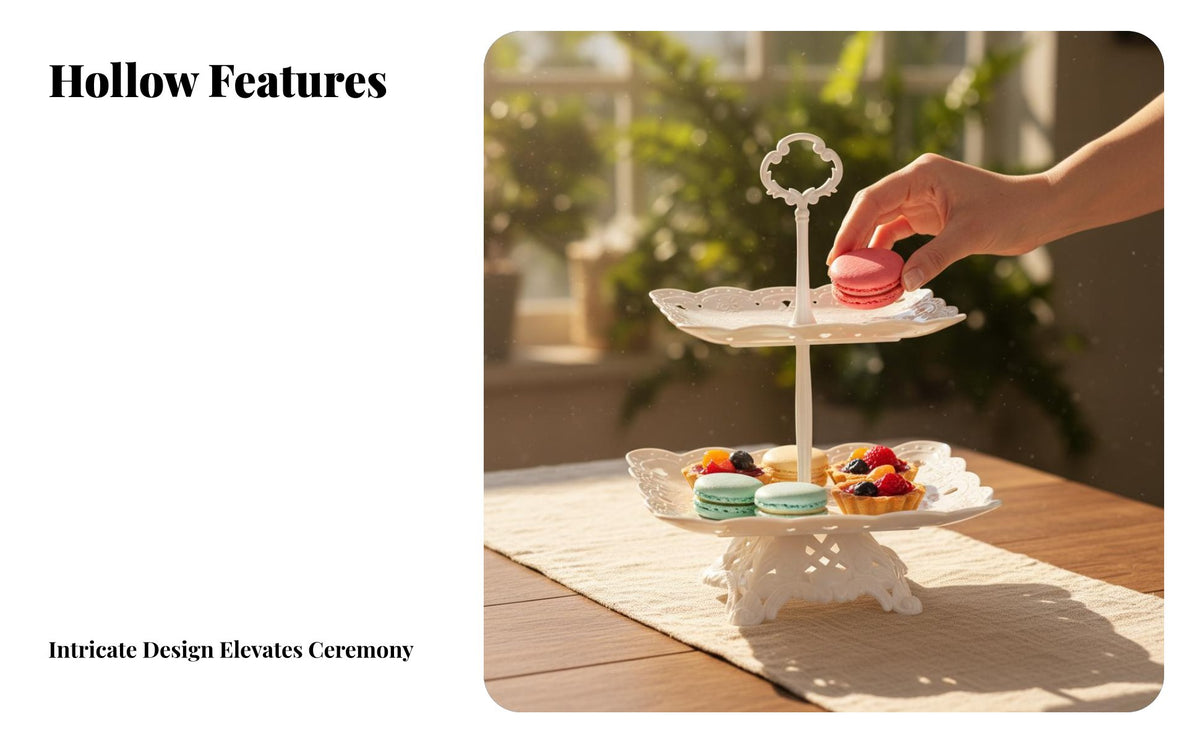 Dessert Table Display Stand, 3-Tier Cake Stand, Afternoon Tea Platter, Minimalist Design