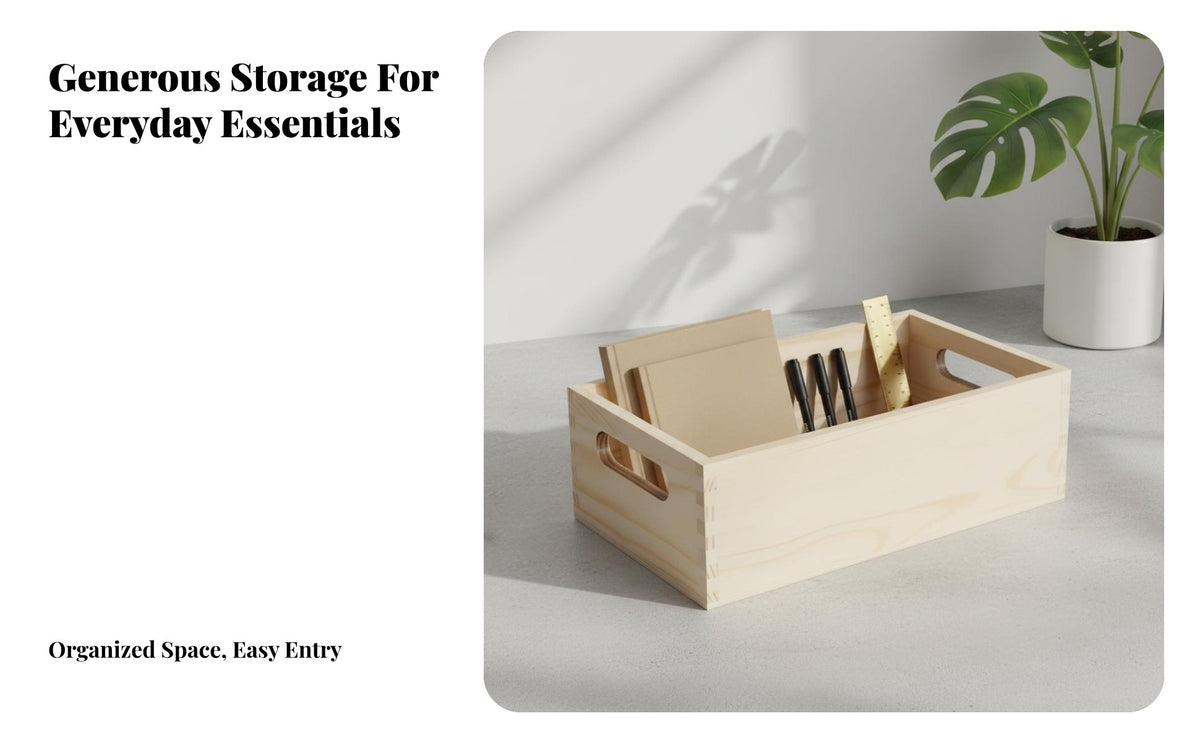 Wooden Storage Box, Lidless sturdy Wood Organizer, Vintage Desktop Sorting Bin, Mortise and Tenon Craft, Customizable Size