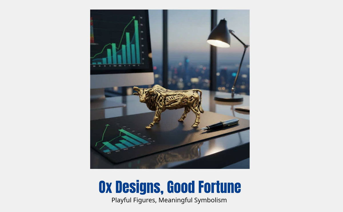 Sturdy Brass Ox Decor, Zodiac Ox Figurine, Vintage Desktop Accent, Tea Pet, Gift