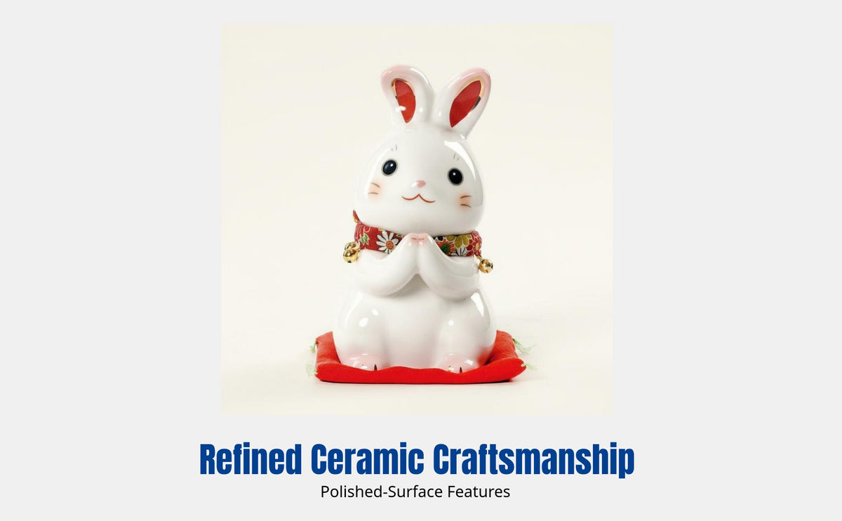 Ceramic Rabbit Piggy Bank, Cute Zodiac Rabbit Figurine, Decorative Money Box, Birthday Gift, Party Decor
