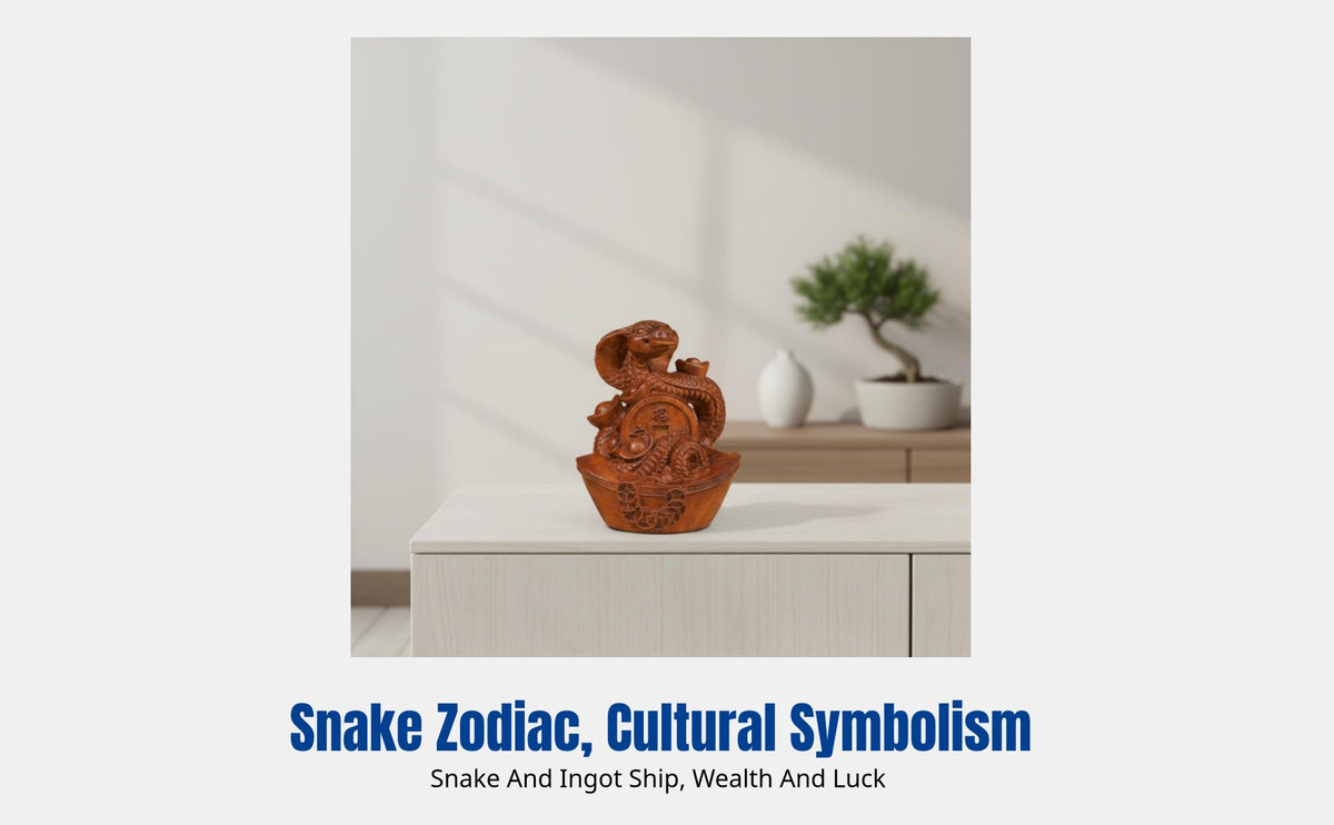 Wood Carving Decor, Hardwood Snake Figurine, Zodiac Sculpture, Handmade for Home Office