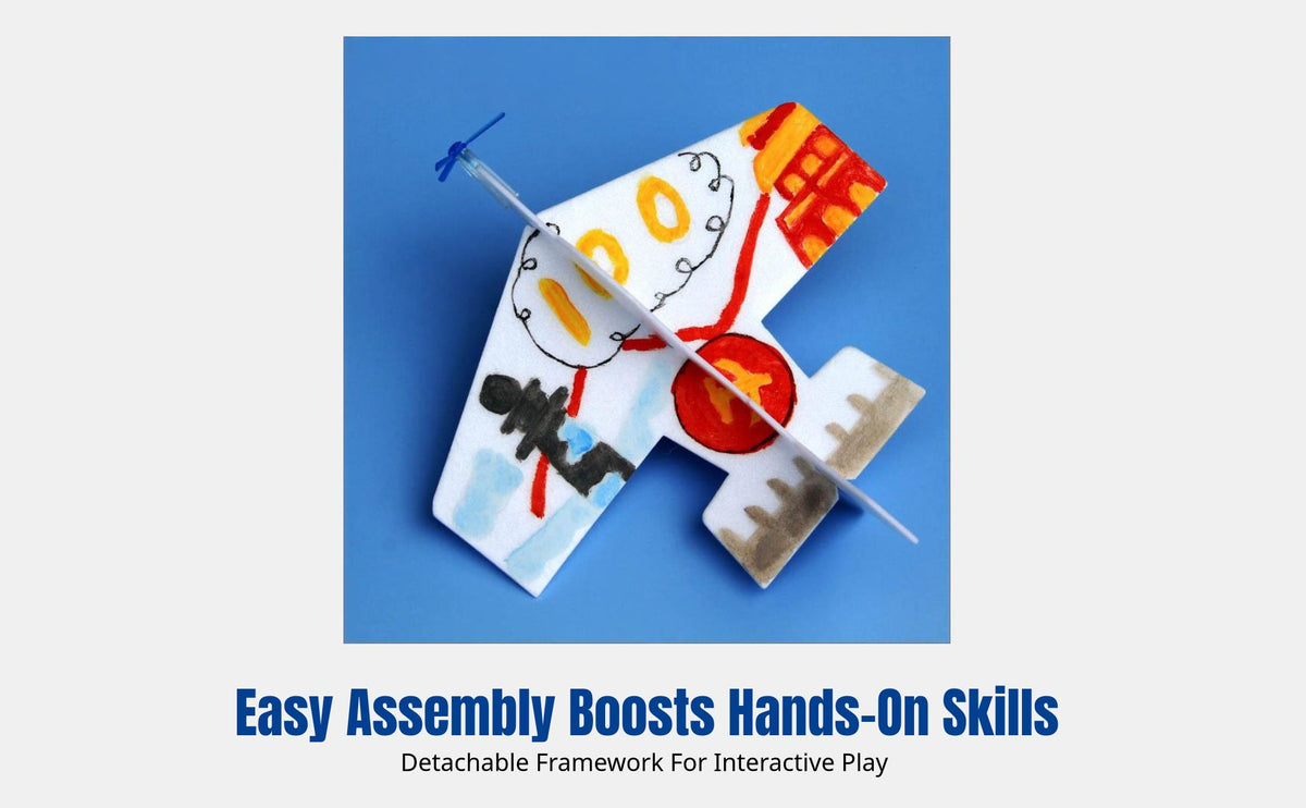 Foam Aircraft, Rotating Plane, DIY Assembly Model, School Interest Course, Whiteboard Doodle