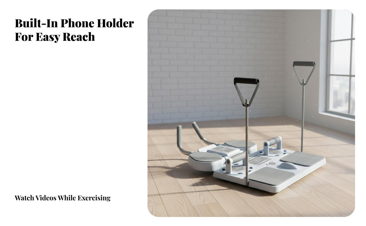Multifunctional Ab Board, Automatic elastic return Pilates Ab wheel, Push-Up Plank Foldable Design