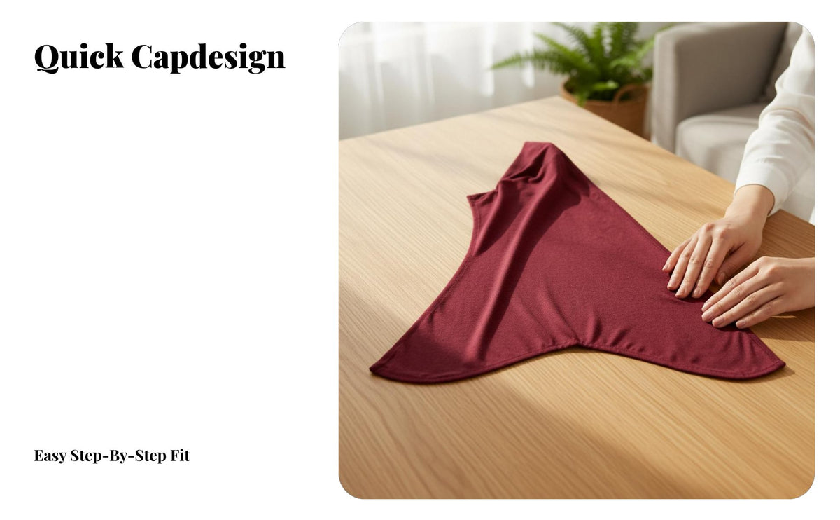 Women's Hijab Headscarf, Convenient Turban Cap, Arab Style, Elegant Polyester, Multiple Colors