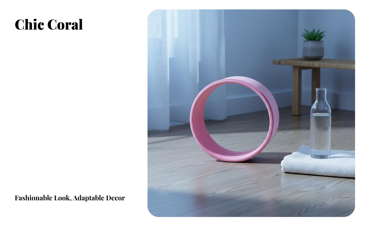 firm foam stretching Wheel, Pilates Ring, Home Backbend Support, Non-Slip Surface, for Beginners, magenta/Gray/navy/olive/lavender, Random Color