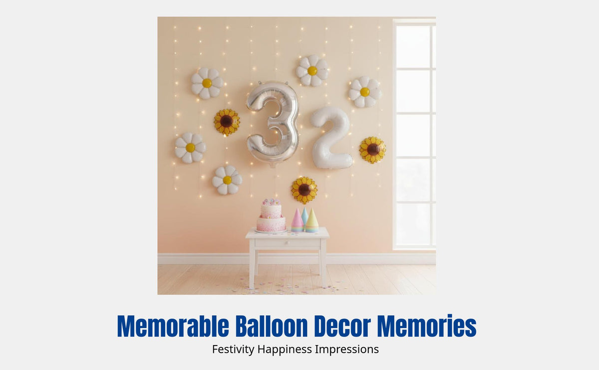 Number Foil Balloon, Flower Yellow Bloom, Photo Prop, Party Decor