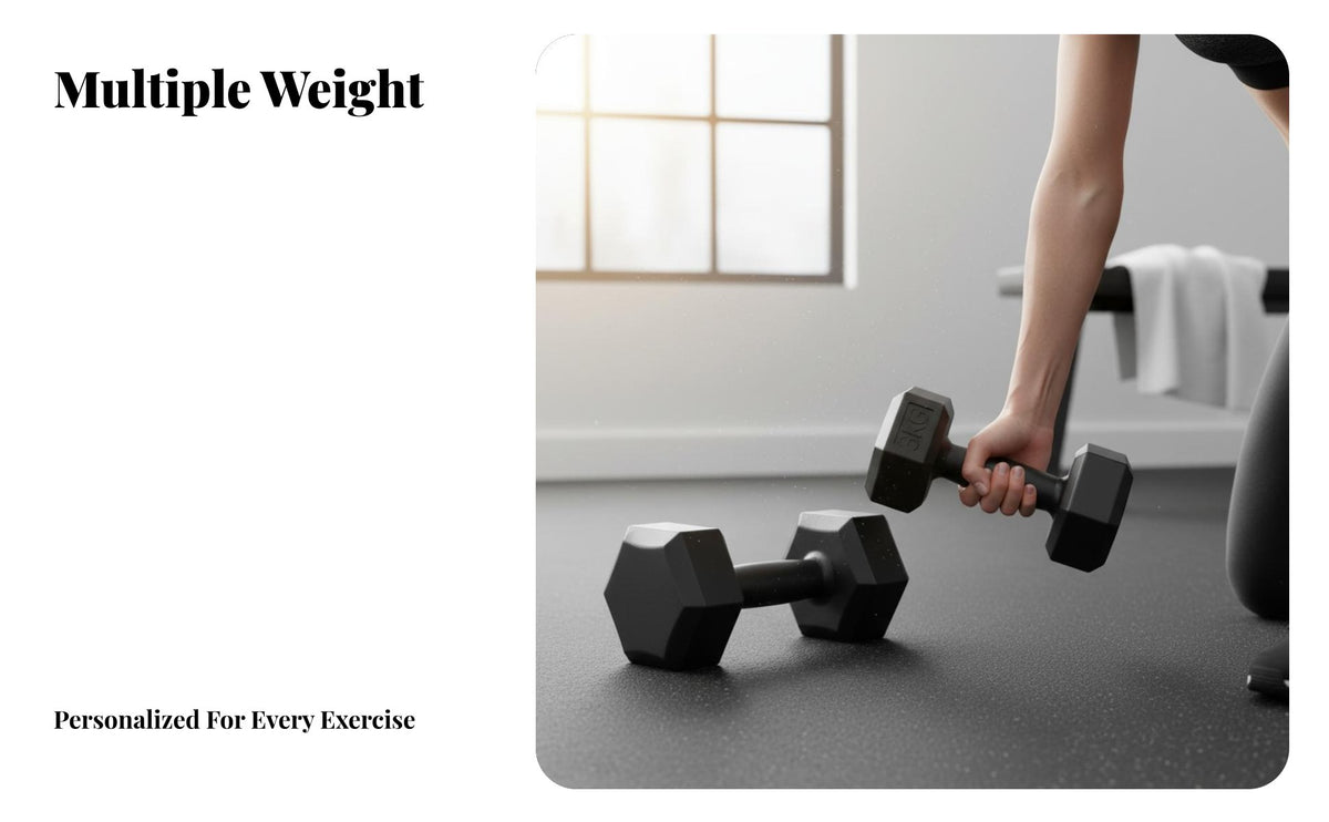 Dumbbell, Hexagonal PVC Fitness Equipment, Home Gym for Men, Women, Kids, Weight Training