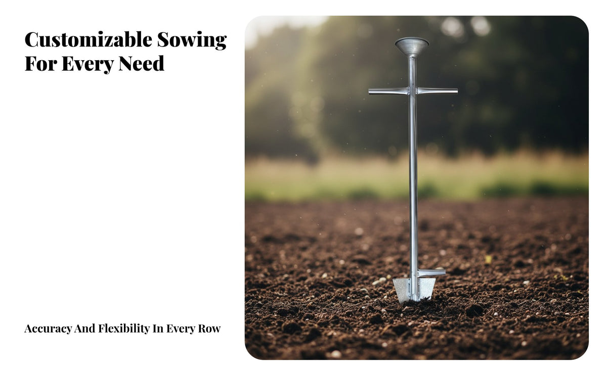 Handheld Precision Planter, Manual Seeder, Adjustable Row Height & Spacing, Multi Galvanized Tube, 2025 New Model
