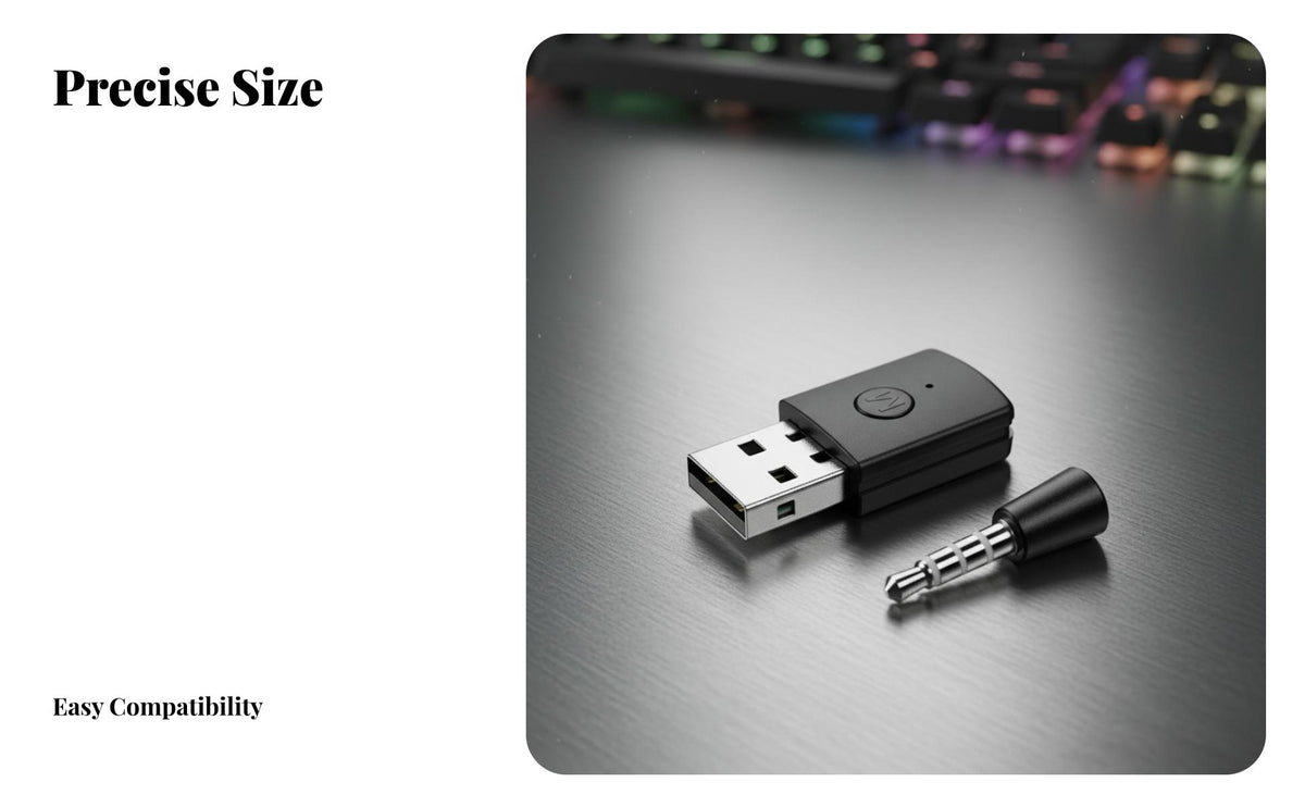 PS5 Adapter, Universal Serial Bus 55 Receiver, Compatible with PlayStation 4 Game Controller, Headset, Audio Transmission