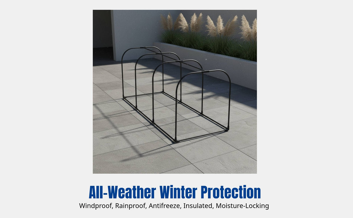 Winter Flower Greenhouse Stand, Windproof, Rainproof, Frostproof, Insulation Cover, Home Use, Easy Assembly, Sturdy Metal Frame