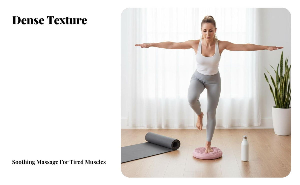 stretching Balance Pad, Inflatable Stability Disc, central strength Training, Foot Massage mat for Home Fitness