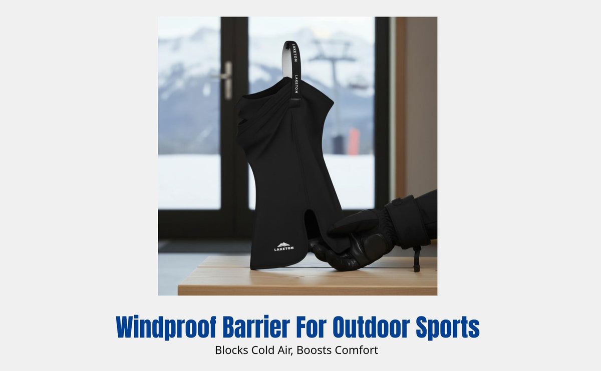 Winter Outdoor Neck Gaiter, Ski Face Cover, Windproof, Thermal Fleece, Unisex, Ear Protection