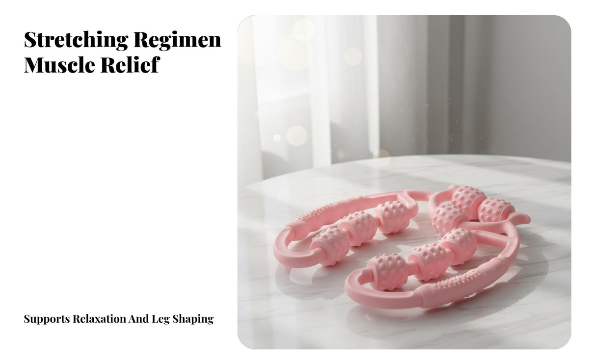 9-Wheel Leg stretching Wheel, Foam cylinder, Home Massage, Muscle Relaxation Legs