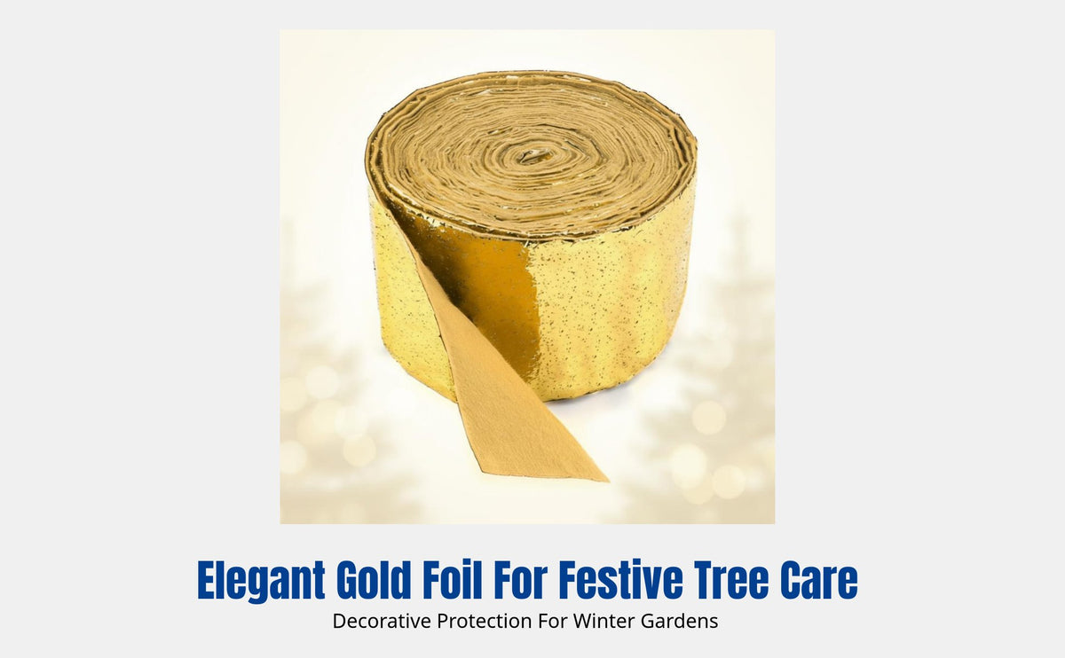 Gold Non-Woven Tree Wrap, Cold Weather Protection Cloth, Insulation, Garden Decoration