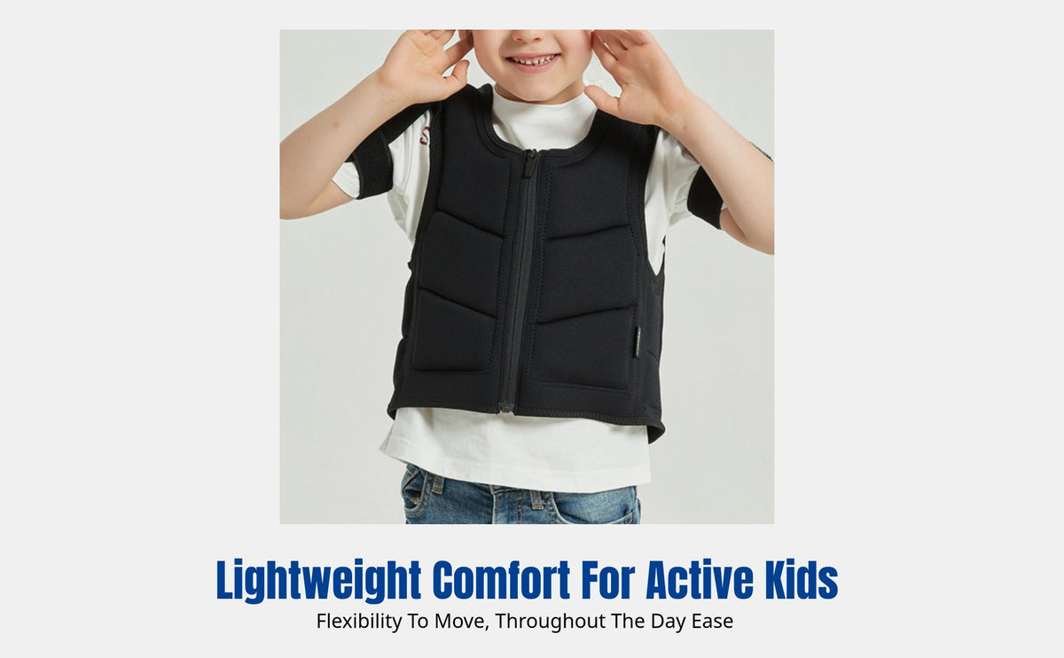 Kids Ski Protective Gear Set, Padded Shirt, Pelvic Guard, Knee Pads, Snowboard & Ski, Anti-Fall, Inner Wear