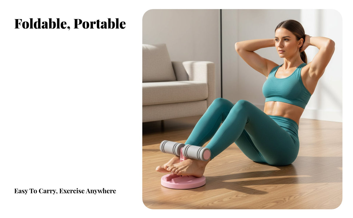 Sit-Up Assistant Device, Home Fitness Equipment, Multi-Functional Ab Foldable, Strong Suction Base, stretching, Random Color