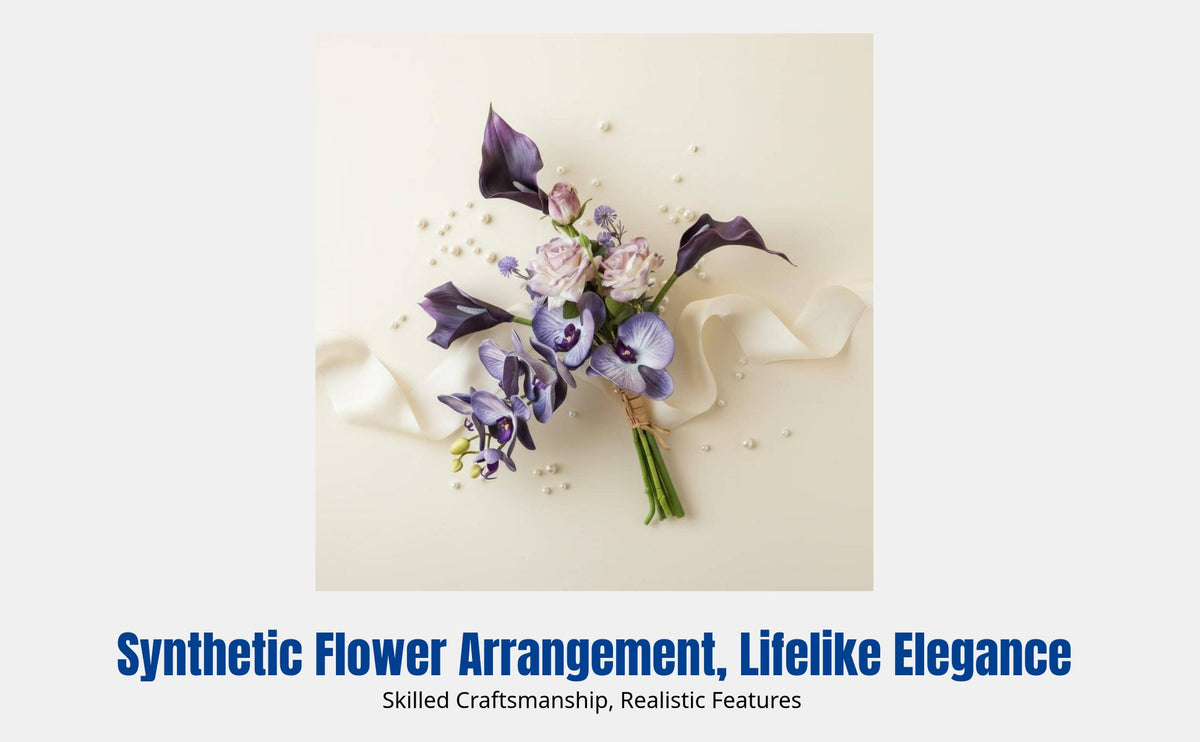 Luxury Phalaenopsis Arrangement, Artificial Dried Flowers, Modern Vase for Living Room Decor