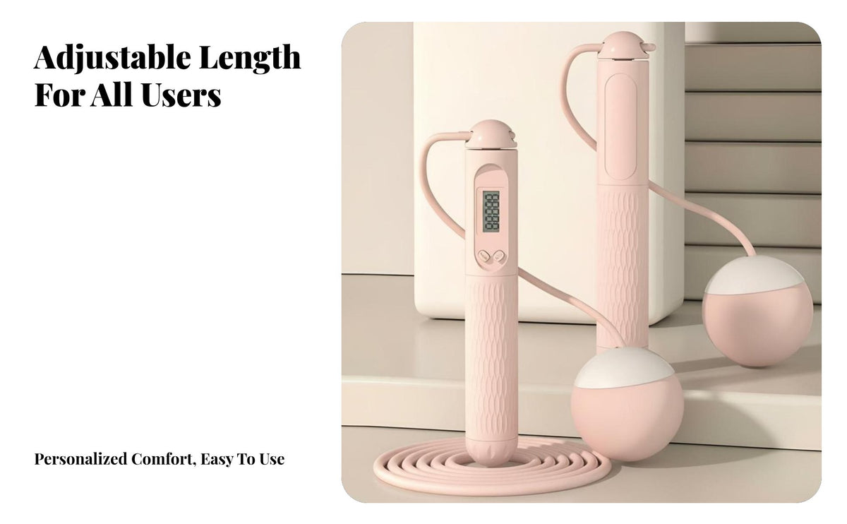 Weighted Fitness Jump Rope, Smart Counter, Adjustable, Girls, Indoor