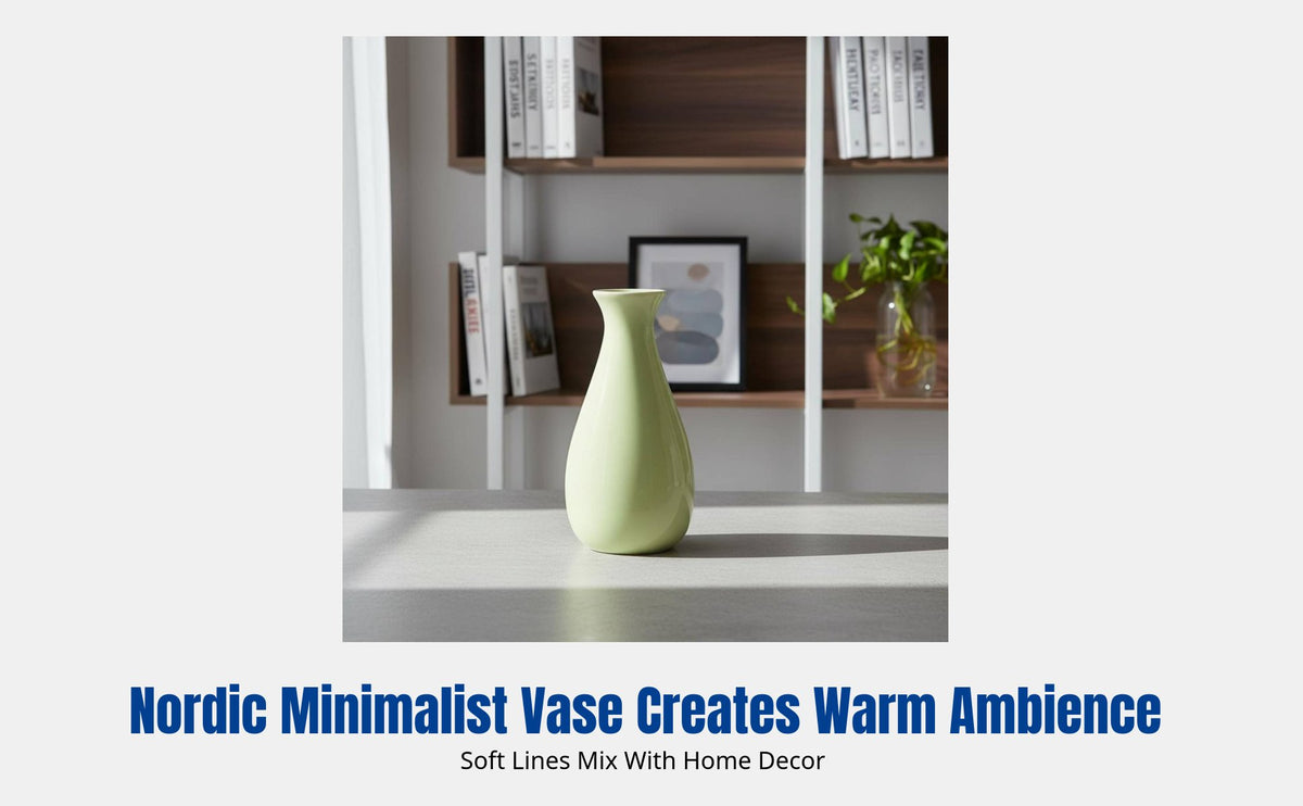 Ceramic Vase, Modern Minimalist Dried Flower Vase, Desktop Decor Accent